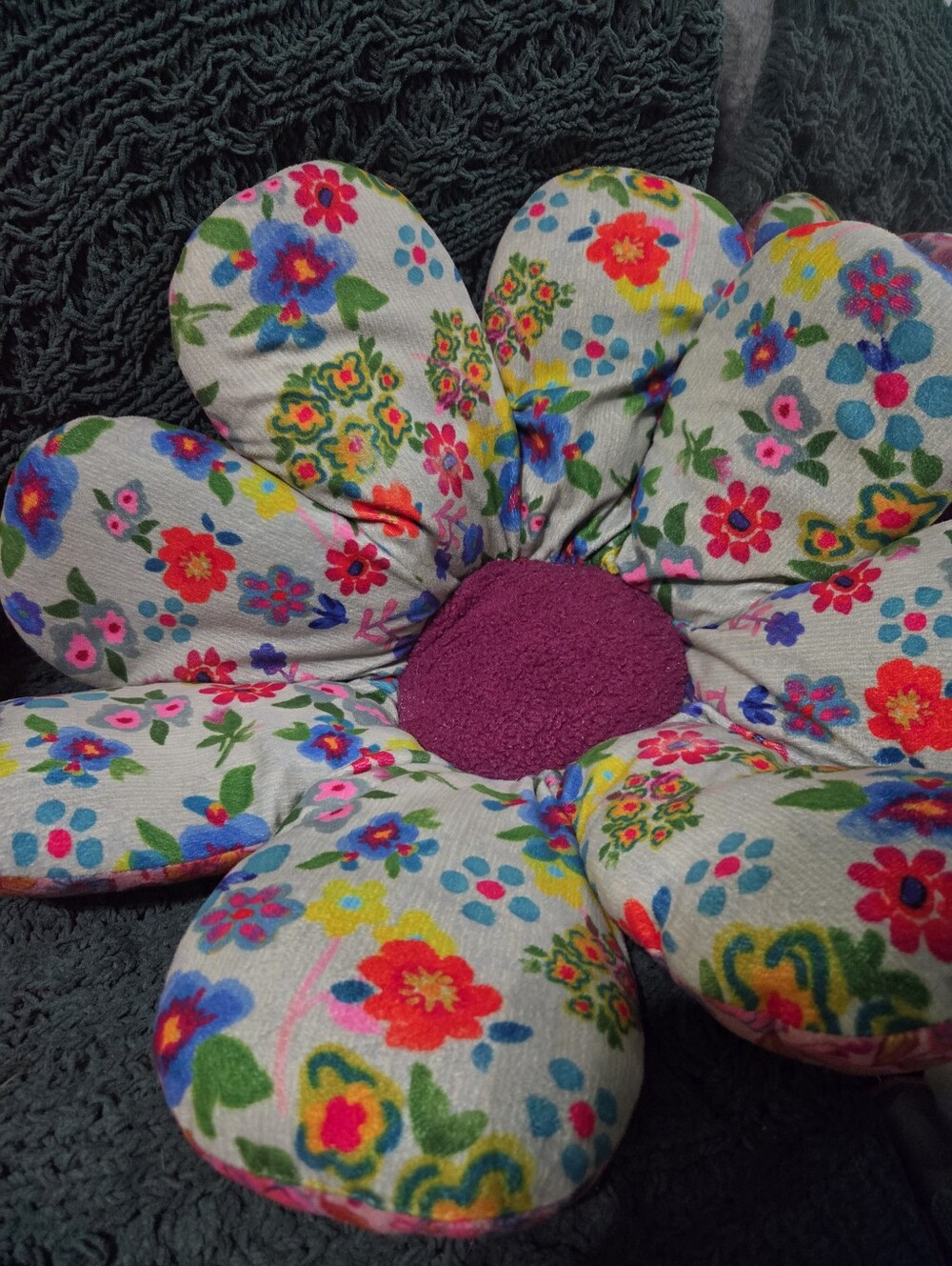 Natural Life Reversible Flower Cushion/Pillow